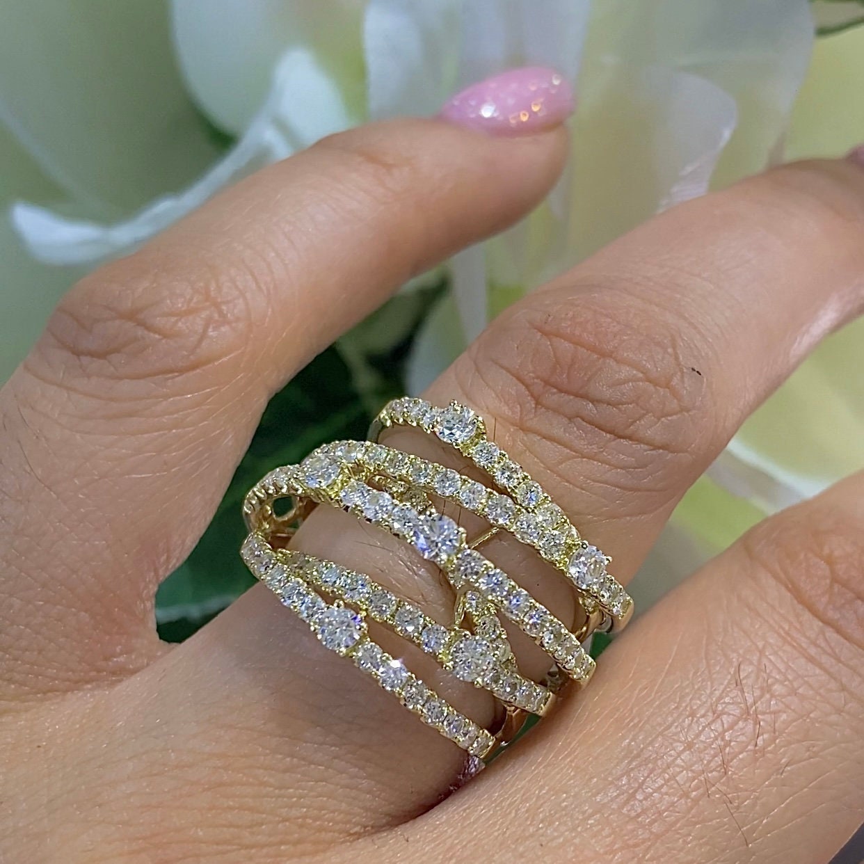 14K Yellow Gold 1.95ct Diamond ring DC-R11153-26 . ILTJ (etsy image id: 4467386077)