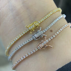 14K White/Yellow/Rose Gold Tennis Bracelets (etsy image id: 4508982090)