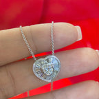 14K White Gold Heart pendant with 0.90ct in Diamonds. (etsy image id: 4519421168)