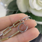 14K White-Yellow Gold Drop Earrings 0.28ct in Diamonds __etsy:4556893985