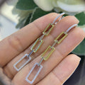 14K White-Yellow Gold Drop Earrings 0.28ct in Diamonds __etsy:4556894269