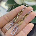14K White-Yellow Gold Drop Earrings 0.28ct in Diamonds __etsy:4556894269