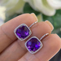 14K White Gold 4.98ct Amethyst Earrings (etsy image id: 4556967729)