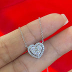 14K White Gold 0.66ct Heart Diamond Pendant (etsy image id: 4566739959)