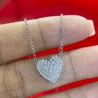 Beautiful Valentines Day Heart Diamond Pendant w/.50 ct total diamonds and 14k White Gold (etsy image id: 4567024883)