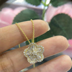 14K Yellow Gold  Flower Style Pendant with 14K chain . DP0030 ZJJ (etsy image id: 4765644230)
