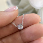 14K White Gold Natural Diamond 0.50ct Pendant Necklace. DP0023 LJJ (etsy image id: 4791458304)
