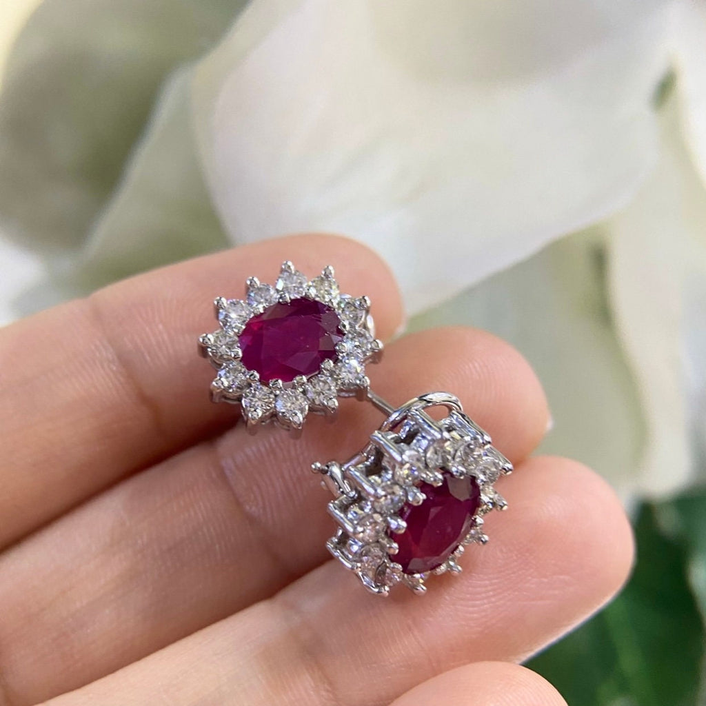14K White Gold 3.63ct Ruby with 1.20ct in Diamonds. RDER048 IJJJ (etsy image id: 4791982768)