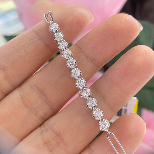 14K White Gold Bracelet tennis 1.30ct in natural diamonds . DB091 I,IJJ (etsy image id: 4830110320)