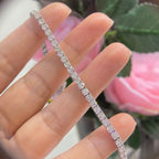 14K White Gold Natural Diamond 6.40ct Tennis Bracelet DB097 TGEJ (etsy image id: 4830112742)