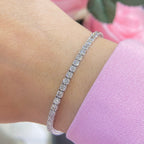 14K White Gold Natural Diamond 6.40ct Tennis Bracelet DB097 TGEJ (etsy image id: 4830118488)