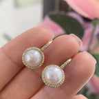 14K Yellow Gold Natural Pearls Earrings NJJ (etsy image id: 4839162690)