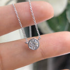 14K White Gold Natural Diamond 0.70ct Pendant Necklace. F color. VS2 Clarity DP0026 IZJJ. (etsy image id: 4839693629)