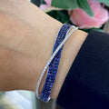 White Gold Bangle Bracelet with 6.15ct in Sapphires and 1.20ct in Diamonds (etsy image id: 4857120952)