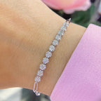 14K White Gold Bracelet tennis 1.30ct in natural diamonds . DB091 I,IJJ (etsy image id: 4878371333)