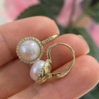 14K Yellow Gold Natural Pearls Earrings NJJ (etsy image id: 4887423121)