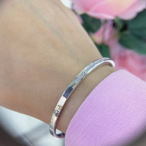 14K White Gold Bangle with 1.15ct in Natural Diamonds DB0061 INJJ (etsy image id: 4892293822)