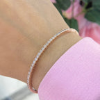 14K Rose Gold Bangle Tennis style  with 3.32ct in Diamonds (etsy image id: 4892312660)