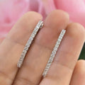 14K White Gold 1.55ct Natural Diamonds Hoops Earrings .DIER056 IIJJ (etsy image id: 4901732986)