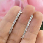 14K White Gold 1.55ct Natural Diamonds Hoops Earrings .DIER056 IIJJ (etsy image id: 4901732986)