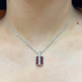 18K White Gold 3.73ct Natural Ruby Pendant with 0.08ct in Diamonds RDER EJJ (etsy image id: 4901933852)