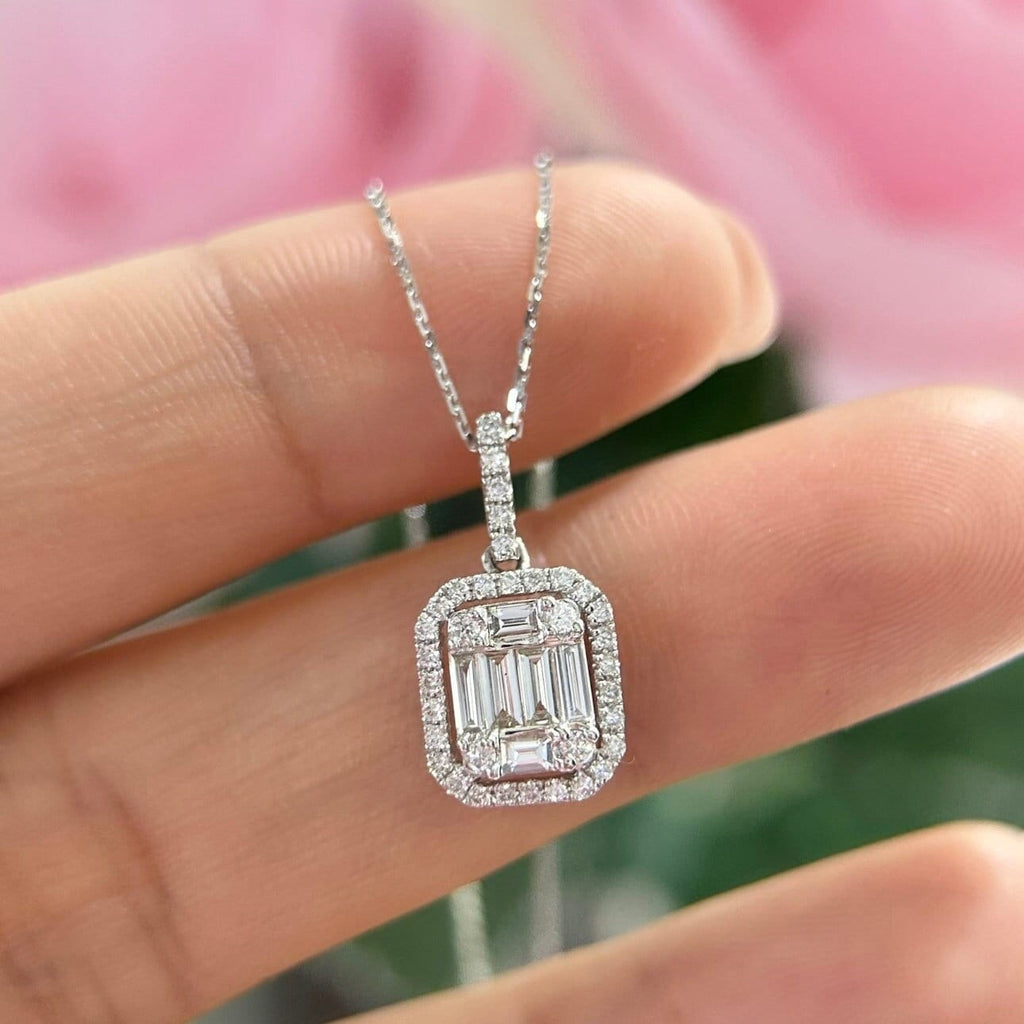 14K White Gold 0.51ct Diamond Pendant Necklace PJP49714 __etsy:4922785512