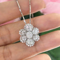 18K White Gold Flower Style 1.64ct Diamond Pendant PGDA002N WG __etsy:4922851948