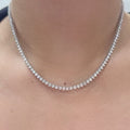14K  White Gold All the Way around 9.60ct Natural Diamond Tennis Necklace .PJN5293WG ZJJJ __etsy:4941673004