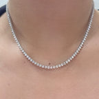 14K  White Gold All the Way around 9.60ct Natural Diamond Tennis Necklace .PJN5293WG ZJJJ __etsy:4941673004