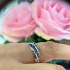 14K White Gold with 0.32ct in Black and White  Diamonds . N540DD4WG (etsy image id: 5010257025)