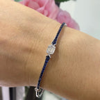 14K White Gold Bracelet with  0.85ct Sapphires and 0.26ct in Diamonds. DCB14418-2 (etsy image id: 5025015868)