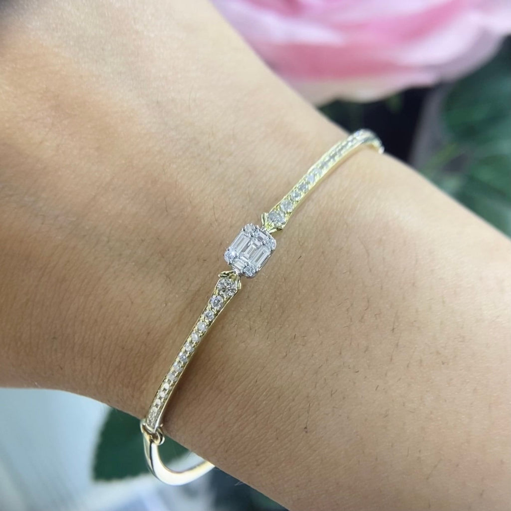 14K Yellow Gold 0.95ct Bracelet with Diamonds DCB144187 IAJZ (etsy image id: 5025043894)