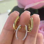 Earrings in 14K Yellow Gold 0.31ct in Diamonds. (etsy image id: 5027680422)