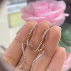 14K Rose Gold Earrings Snake Style 0.71ct in Diamonds. DCE13772-8 ZTJ (etsy image id: 5027687772)