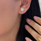 14K Yellow Gold Claver Style 0.39ct Diamonds Earrings.  DCE146021 ATJ (etsy image id: 5027704324)