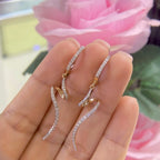 14K Rose Gold Earrings Snake Style 0.71ct in Diamonds. DCE13772-8 ZTJ (etsy image id: 5075911675)