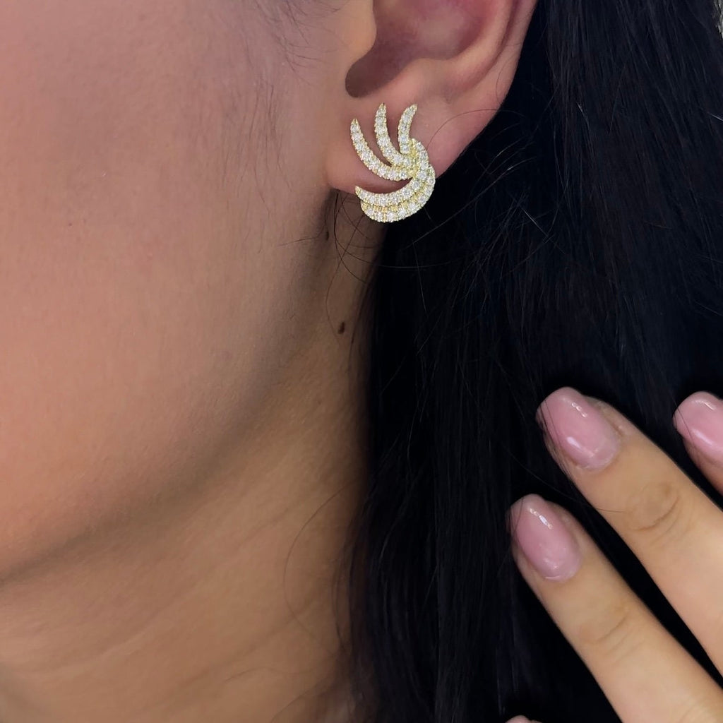14K Yellow Gold 0.93ct in Diamonds Earrings. DCE144102 EIT (etsy image id: 5075959147)