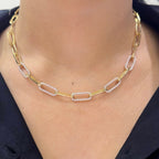 18K Yellow Gold  0.72ct in Diamonds Necklace. A48615N14 GLII (etsy image id: 5197962355)