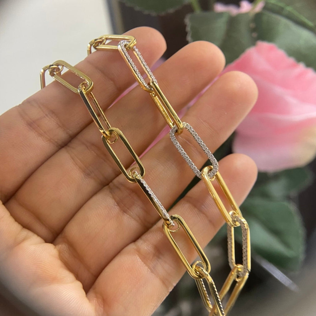 18K Yellow Gold  0.72ct in Diamonds Necklace. A48615N14 GLII (etsy image id: 5197966123)