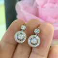 14K White Gold 1.00ct in Diamonds Earrings.  DN046 I,SJJ (etsy image id: 5198005481)