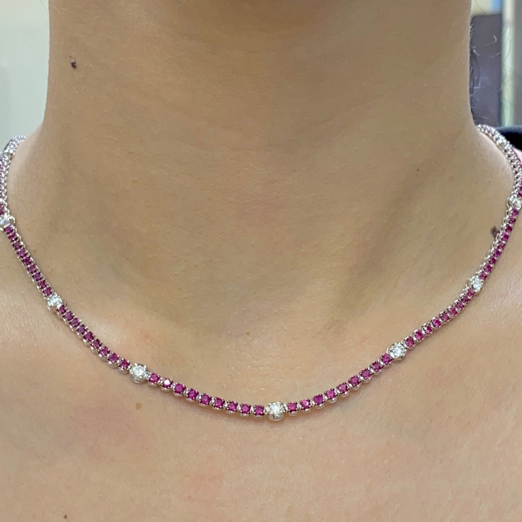 18K White Gold 6.03ct Ruby& 1.12ct in Diamonds RDN001 GLJJ (etsy image id: 5281337416)