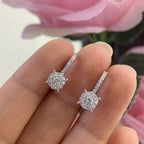14K White Gold Earrings with 0.77ct in Diamonds. (etsy image id: 5318090593)