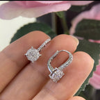14K White Gold Earrings with 0.77ct in Diamonds. (etsy image id: 5318090595)