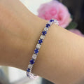 14K White Gold 5.82ct in Sapphires with 5.55ct in Diamonds Bracelet. SDB006 ATJJ (etsy image id: 5329452763)