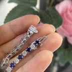 14K White Gold 5.82ct in Sapphires with 5.55ct in Diamonds Bracelet. SDB006 ATJJ (etsy image id: 5329452771)