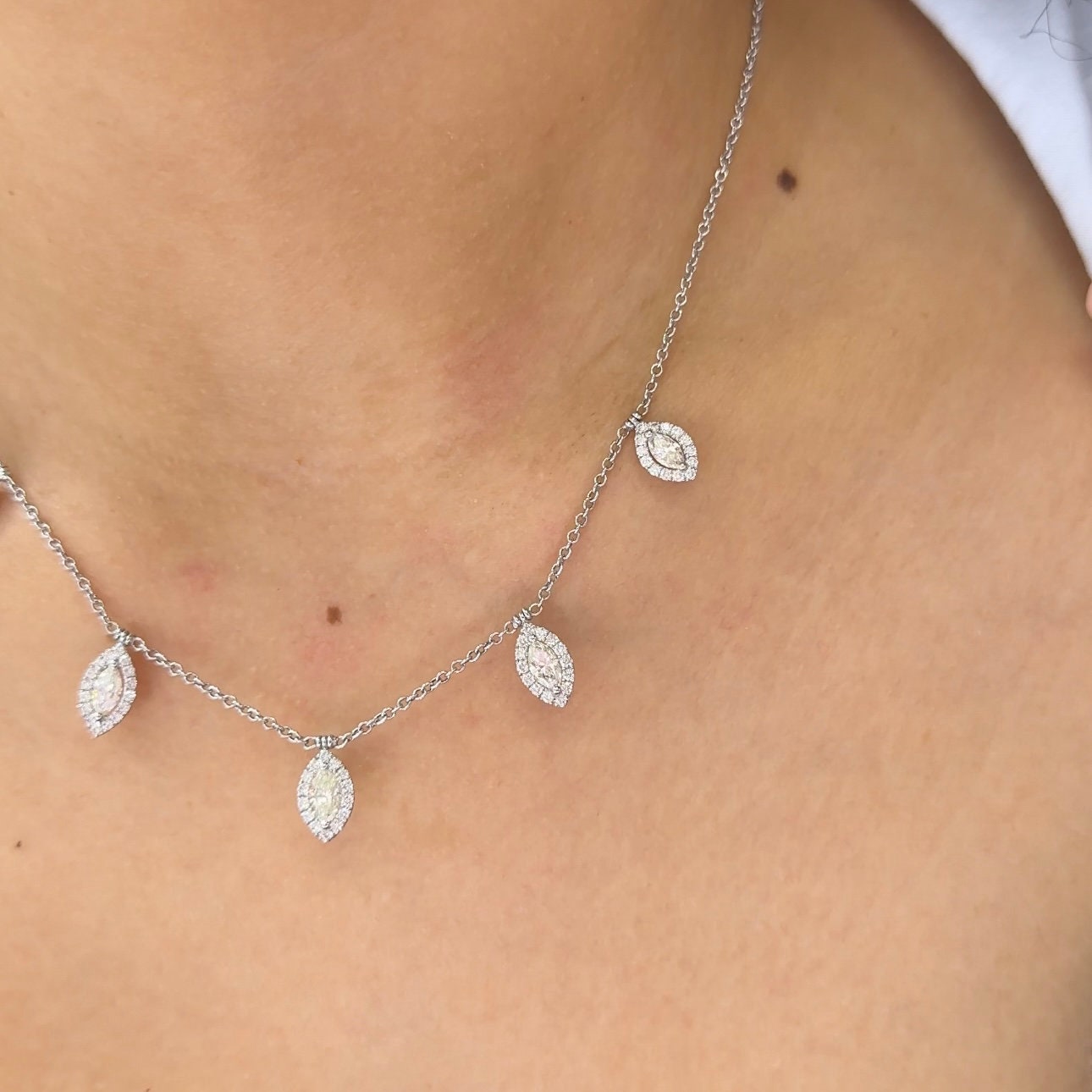 18K White Gold Necklace with 2.23ct Natural Diamonds TN2311-3 (etsy image id: 5336742453)