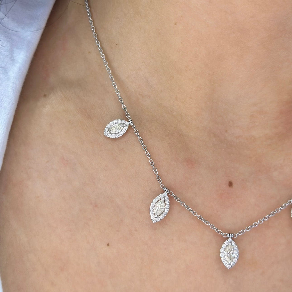 18K White Gold Necklace with 2.23ct Natural Diamonds TN2311-3 (etsy image id: 5336742469)