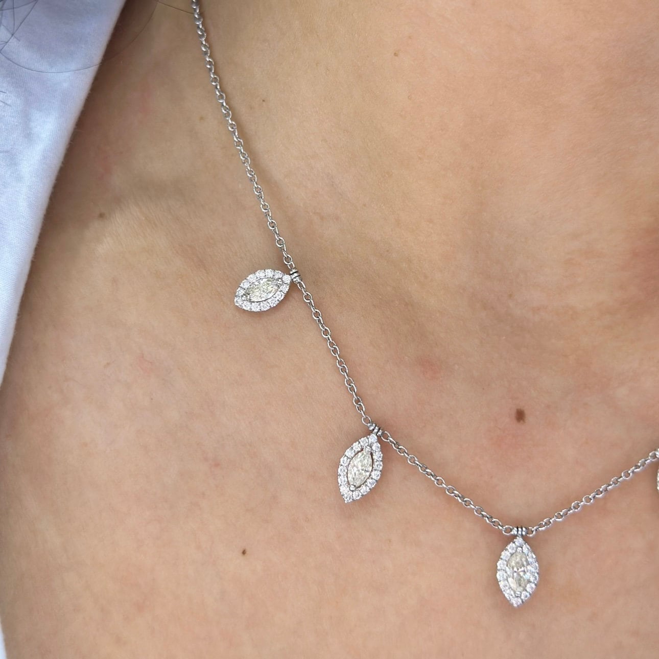 18K White Gold Necklace with 2.23ct Natural Diamonds TN2311-3 (etsy image id: 5336742469)
