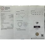 14K White Gold Heart Shape Pendant Lab Grown Diamond 3.01ct. SI1 Clarity .F color. (etsy image id: 5366776275)