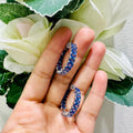 18k White gold Sapphire Earrings (etsy image id: 5369495494)
